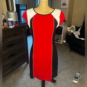 Red, white, and black dress from express. Worn once.